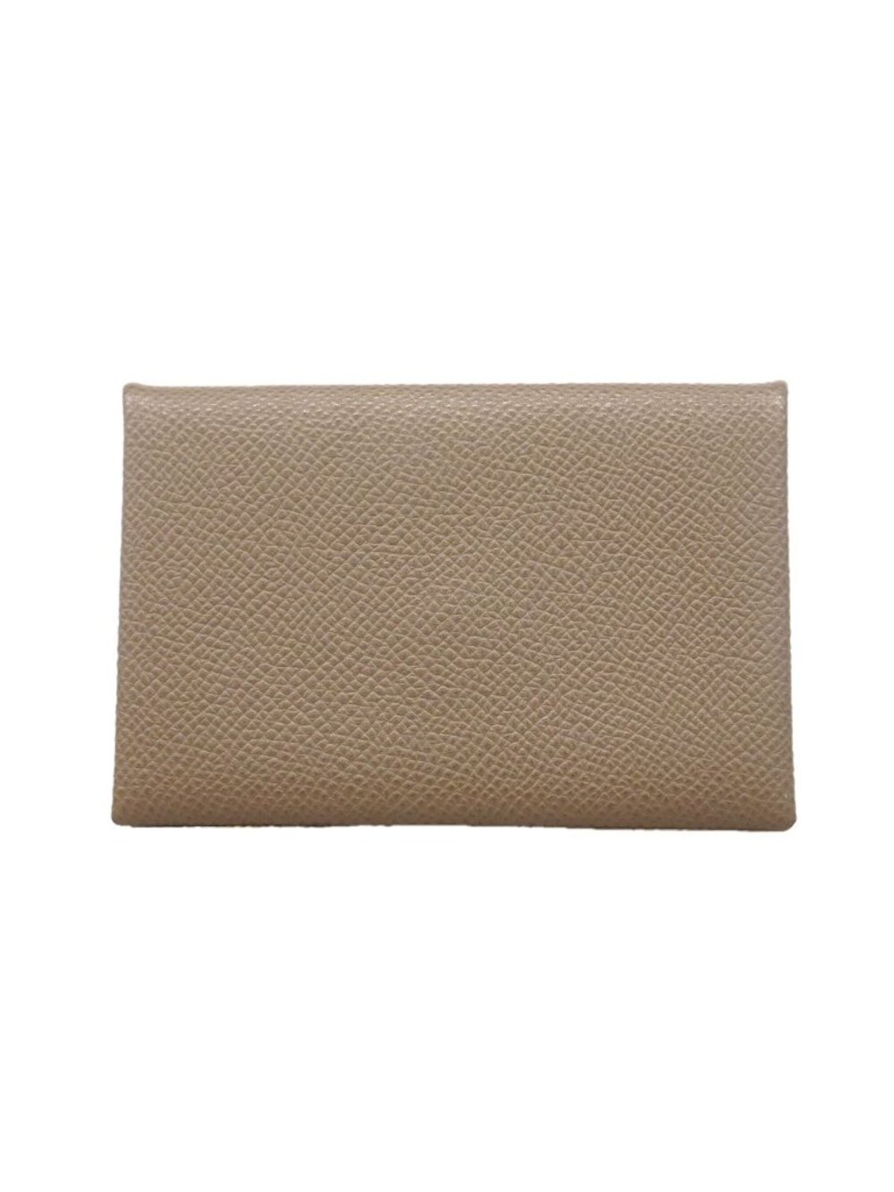 Hermes Card Case Calvi Verso Veau Epsom Etain Vert Criquet Silver